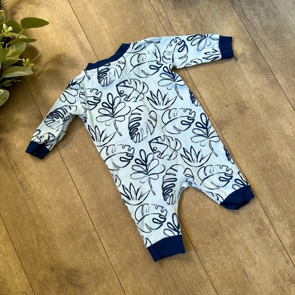 Koala Baby Boy Zip Longalls Blue Chameleon Romper Tropical One Piece - Picture 9 of 10